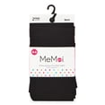 thumbnail image 2 of MeMoi  2 Pair Pack Totally Opaque Microfiber Tights - Girls - Female, 10-12, Black, 2 of 3