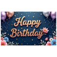 thumbnail image 3 of Yatrandify Elegant Floral Birthday Party Banner Decorative Background for Celebration Indoor Decoration Event, 3 of 8