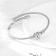 thumbnail image 2 of Pulsera con letras iniciales para mujeres y niñas, brazalete expandible con letras del alfabeto en plata y corazón de amor, para el día de la madre, San Valentín, cumpleaños y para la familia, 2 of 4