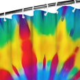 thumbnail image 3 of Colorful Rainbow Tie Dye Spiral Pattern Shower Curtain 36"x72" ,Bathroom Decorative Shower Curtains Set with 12 Hooks,Modern Waterproof Washable Shower Curtain, 3 of 6