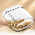 thumbnail image 4 of Nagebee Case for AirPods, Sparkle Flowing Floating Durable Girls Cute Clear Hard Cover Carrying Case Compatible with Apple AirPods 1st/2nd (Gold), 4 of 7