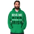 thumbnail image 5 of Funny Kiss Me I'm Irish St Patricks Hoodie Sweatshirt Women Men Brisco Brands S, 5 of 6