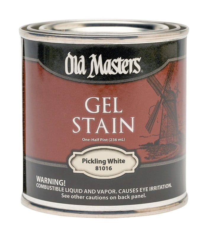 1/2 pt Old Masters 81016 Pickling White Gel Stain Oil-Based Stain