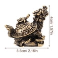 thumbnail image 2 of Raindrops 1Set Dragon Turtle Statue Decor Golden Copper Miniature For Home Interiors, 2 of 6
