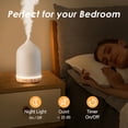 thumbnail image 7 of GUPUP 250ML Ceramic Diffuser,Aromatherapy Diffuser,Essential Oil Diffuser with 7 Color Lights Auto Shut off Ultrasonic Oil Diffuser for Home Office Room,Wood Grain Base, 7 of 7