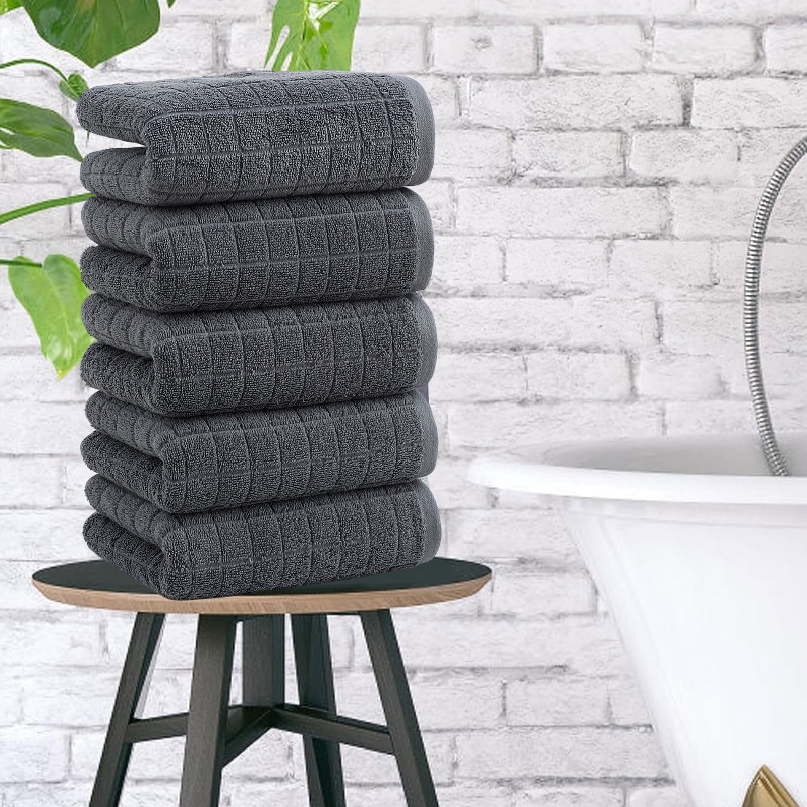 Thick Hotel Style Towel Set, Soft Bath Towels, Modern Abstract Pattern, Luxurious Spa Feel, High Absorbency, Eco-friendly Cotton Blend, Spa Quality Fabric, Travel Packing Friendly, Gym