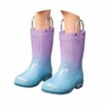 thumbnail image 2 of Kids Glitter Rain Boots Rainbow Portable Toddler Girls Boys Shoes Lightweight, 2 of 7