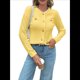 thumbnail image 1 of Suéteres Tipo Cárdigan de Punto para Mujer, de Principios de Otoño, de Larga, con Abertura Frontal y Botones, Chaqueta Corta Informal de Moda. Amarillo L, 1 of 8