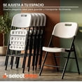 thumbnail image 4 of Set De Sillas Plegables De Plástico Reforzadas con Estructura De Acero 80 X 39 cm Silla para Eventos Resistente Color Blanco Silla Portatil Silla Plegable para Fiestas (4), 4 of 7