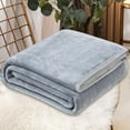 thumbnail image 2 of 1X Plain Flannel Blanket 70X100Cm Blanket Flannel Thickening Warm Throw Blanket Lightweight Plush Solid Color Microfiber Blankets 70X100Cm Blanket, 2 of 9