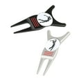thumbnail image 1 of Herramienta De Reparación De Chuletas De Golf, Soporte Para Palos De Golf, Práctica Para Mujeres Y Hombres, Golfista, Putting Black Con Marcador+Herramienta De Reparación De Chuletas De Soledad none, 1 of 5