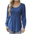 thumbnail image 2 of Wancir Sweatshirt for Women Crewneck Pleated Long Sleeve Shirts Tunic Tops Fashion 2024, 2 of 8
