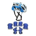 thumbnail image 4 of Casco para niños y almohadillas de protección de protección de patinaje de patinaje que absorbe el rodillo con pastillas de muñeca de codo de Azul, 4 of 8