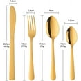 thumbnail image 7 of XTEILC Gold Silverware Set for 6 Flatware Set Stainless Steel Dinnerware Set 24-Piece Cutlery Set, 7 of 7