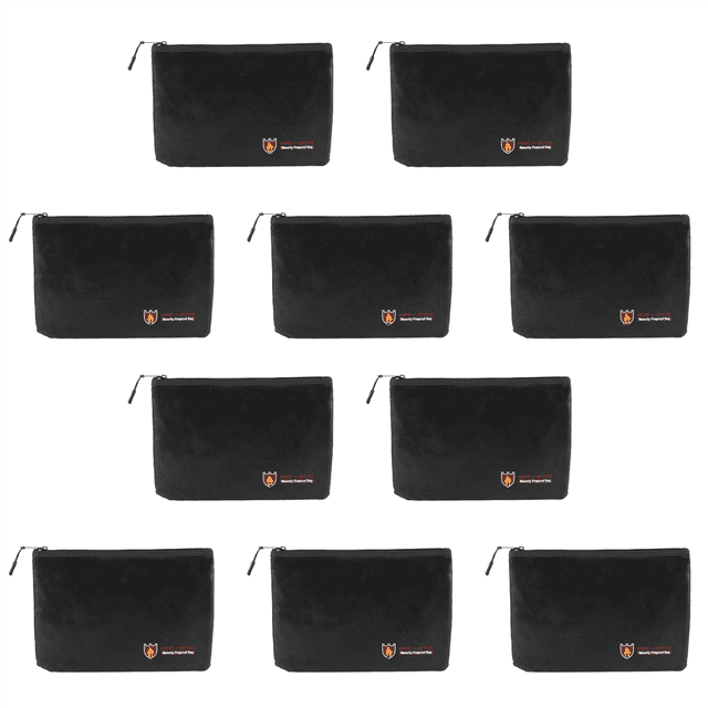 10X Fireproof Document Bags, Waterproof and Fireproof Bag with Fireproof Zipper for , Money, Jewelry, Passport
