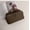dove grey, variant on Genuine Cowhide Leather Litchi Grain Cosmetic Case, Women's Top-handle Storage Bag, Travel Makeup Pouch