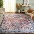 thumbnail image 3 of SAFAVIEH Arizona Robina Oriental Machine Washable Area Rug, Red/Navy, 10' x 14', 3 of 13