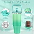 thumbnail image 6 of Hwawhin 40oz Tumbler with Handle and Flip Straw Lid, Leak Proof Vacuum Insulated Stainless Steel Travel Mug, Water Bottle Insulated for School, Home, Fit in Car Cup Holder（Light green）, 6 of 6