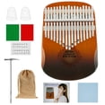 thumbnail image 1 of Kalimba Thumb Piano 17 Keys Portable Finger Piano with Tuning Hammer Finger Cover Wooden Creative Kalimba Thumb Piano Musical Instrument Birthday Gift for Kids Adults Beginners, 1 of 8