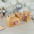 thumbnail image 4 of Restaurantware Gable Gift Boxes Pack of 100 Greaseproof Paper Treat Boxes 9.5 x 5 x 5 Inches With Window, Disposable Design Kraft Containers for Weddings or Birthdays, 4 of 11
