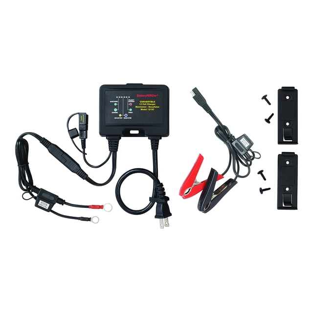 BatteryMINDer 1215C: 12 Volt-1.5 AMP Convertible Multi-Use On-Board, Benchtop Battery Charger, Battery Maintainer, and Battery Desulfator - Designed for Cars, Trucks, Motorcycles, ATV, Boat, RV