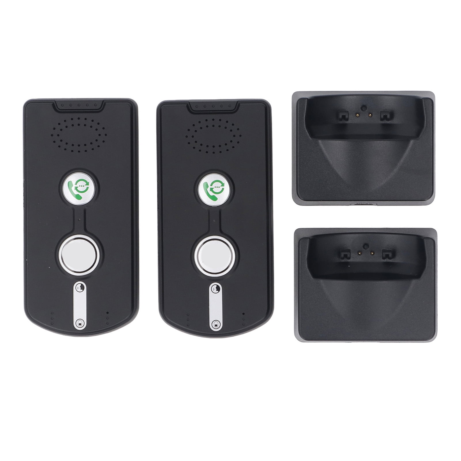 M Buder 2 Way Voice Intercom System for Home Elderly Care, Voice Activated Hands-Free Wireless Pager Communication, 3280ft/1000m Range, Black, 4.57 inches / 11.6 cm