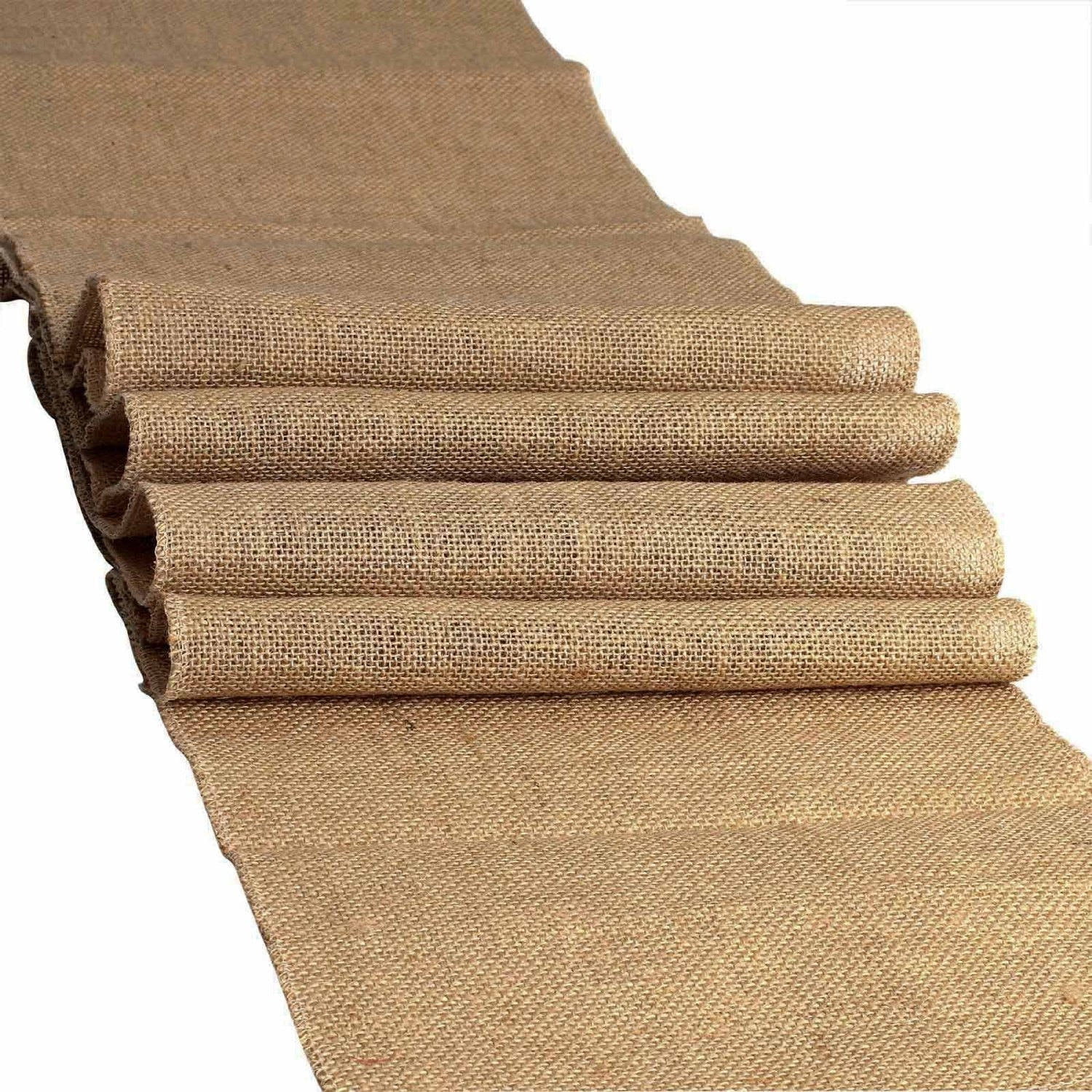 100 Natural Chic Rustic Burlap Jute Table, Aisle Runners 12" x 84" FREE SHIP