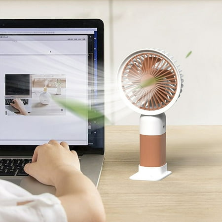 

Mrmaere Portable USB Handheld Fan with Rechargeable Base - Folding Mini Desktop Fan - Quiet Operation - Brushless Small Fan for Easy Storage and Travel Khaki