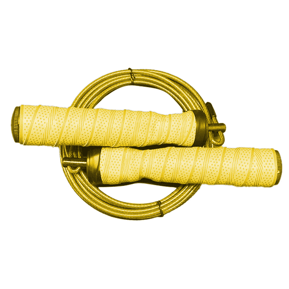 Adjustable-Length Cable Jump Rope for Fitness, Rotating Grip-Tape Handle