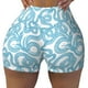 thumbnail image 2 of Fotbe Blue Snake Shorts Sin Costuras – Shorts Deportivos de Cintura Alta para Mujer, Elásticos para Gimnasio, Yoga, Running o Ciclismo-Large, 2 of 8