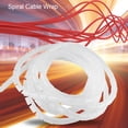 thumbnail image 3 of Organizador de encuadernación de cables en espiral flexible, gestión de cables para el hogar y la Oficina (blanco, 14mm), 3 of 12