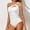 White, variant on GZWYHT Bathing Suit for Women Womens Swimsuits One Shoulder Swimsuit For Women Bathing Suits Modest Full Coverage Keyhole Swimwear One Piece Swimsuit Women Tummy Control Swimsuits White L