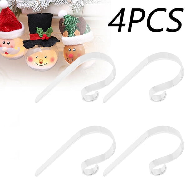 Soporte De Calcetín De Navidad Ganchos Para Colgar En La Chimenea Gancho De Calcetín De Metal Ajustable Para Suministros De Decoración De Navidad Para Fiestas 4 Uds Methold HA039064-00
