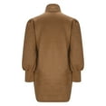 thumbnail image 4 of Elvqul Womens Dresses Long Sleeve V Neck Dresses for Women Plus Size Solid Pullover Short Dresses with Pockets Khaki Elegant, 4 of 5