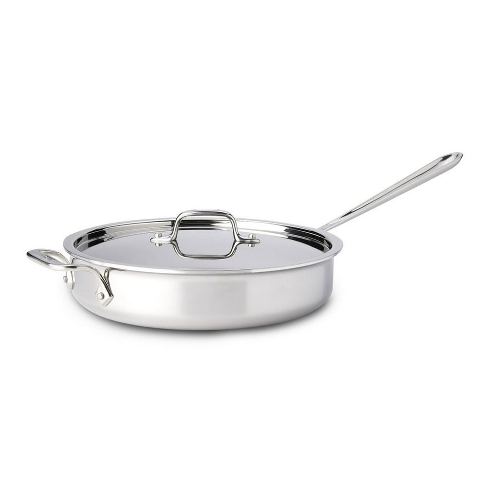 All Clad 3 qt 11" Stainless Steel Saute Pan with Lid - 21" L x 11 1/8 W All Clad 3 Quart Stainless Steel Saute Pan
