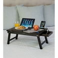 BirdRock Home Adjustable Laptop Bamboo Bed Tray Walnut, Foldable Work