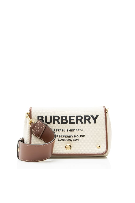 Pre-Owned Burberry Canvas Horseferry Small Crossbody