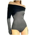 thumbnail image 2 of DailyTrove Women's Off - Shoulder Bodysuit, Casual Night Out & Party Wear, Stretchy Rayon Blend, Plus Size Friendly, 2 of 6