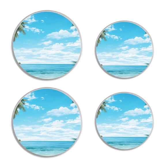 Decorative Stove Burner Covers 4 Pcs Decorative Electric Stove Burner Covers 8Inch And 10Inch ,Red lemon Shell Painting