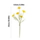 thumbnail image 3 of Ramo de rosas artificiales (5 manojos, 25 cabezas grandes de flores de tela, 53 cm de largo) | Flores artificiales blancas y amarillas | Decoración para el hogar, el jardín, la oficina y la boda, 3 of 6