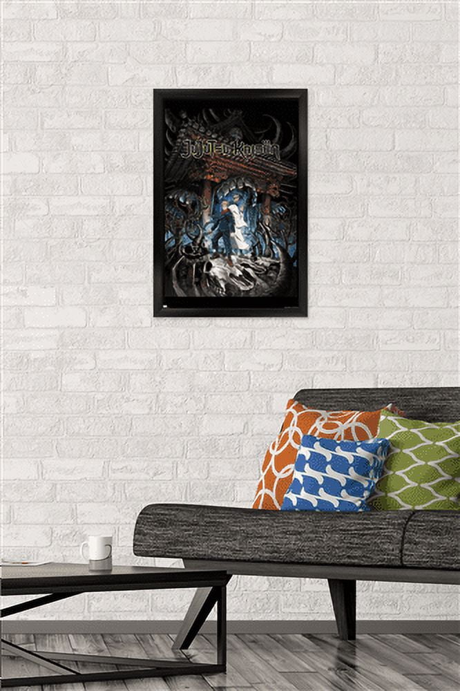 Jujutsu Kaisen - Key Art English Wall Poster, 14.725" x 22.375", Framed