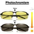 thumbnail image 3 of Gafas de sol piloto fotocromáticas,Gafas de sol piloto fotocromáticas Gafas de sol UV400 Gafas diseñadas para precisión, 3 of 8