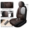 thumbnail image 2 of Fit for Ford Focus 2018, Black and Brown Car Seat Covers, Premium Leather 5 Seats Full Set With Lumbar Support Waterproof, 4-Door Sedans Only, Protect Car Seats, 2 of 7