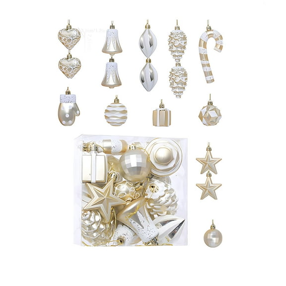 KCEHTA Christmas Ball Ornaments, 16 PCS Christmas Ball Ornaments Set, Shatterproof Plastic Decorative Christmas Tree Ball Ornaments for Xmas Tree Holiday Party Wedding Decorations