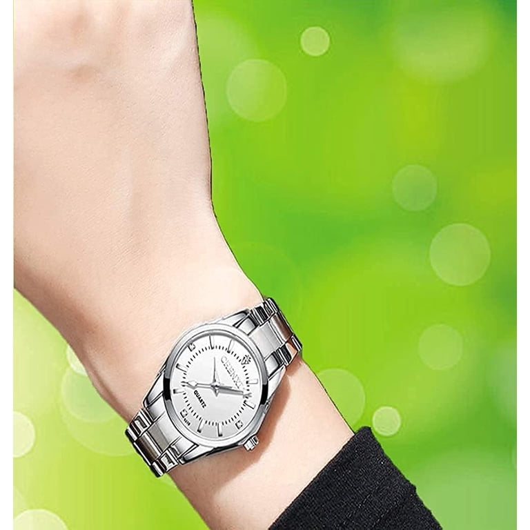 Womens White Dial Analog Quartz Silver Stainless Steel Luminous Waterproof Watch Watches for Women Analog Quartz Silver Stainless Steel  main image 4