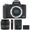 thumbnail image 3 of Canon Black EOS M50 Mirrorless Camera with 24.1 MegaPixels, 15-45mm Lens Included, 3 of 16