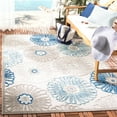 thumbnail image 3 of SAFAVIEH Cabana Aria Cream/Red 2'X8' Runner Indoor/Outdoor Area Rug Grey/Blue, 5'3" x 7'6", 3 of 14