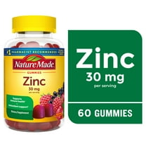 Nature Made Extra Strength Zinc Gummies 30 mg, Dietary Supplement for Immune Health, 60 Count