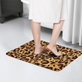 thumbnail image 4 of Yellow and Brown Of Leopard Print Flannel Non Slip Door Rugs,Washable Door Mats Indoor,Decorative Door Mats,Dirt-Resistant and Absorbent Doormat for Entrance,Bedroom,Kitchen,Bathroom,23.5"x16", 4 of 5
