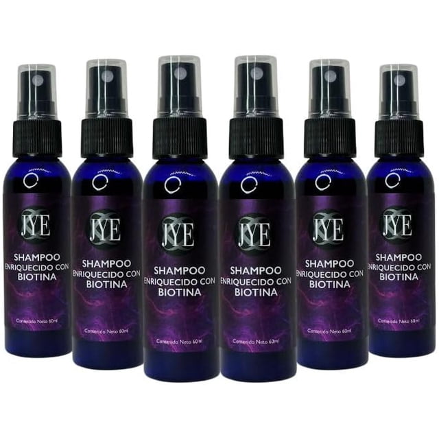 6 Botellas de Shampoo de Biotina JYE Natural